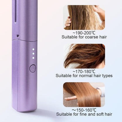 Rechargeable Mini Adjustable Hair Straightener Comb