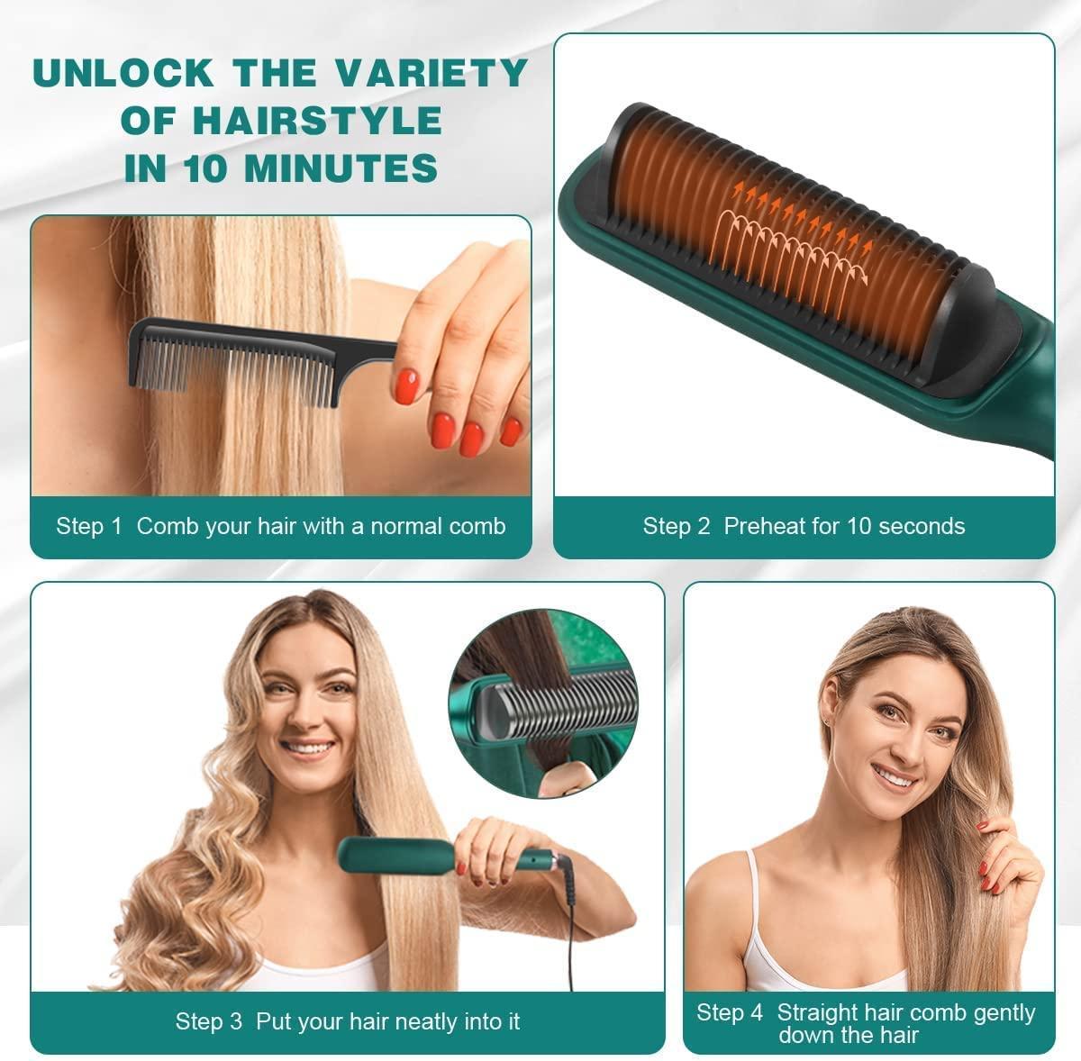 Professional Electric Hair Straightener Comb Brush